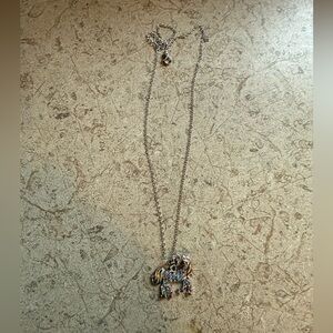 Silver-Tone Multicolor Unicorn Pendant Necklace - Unbranded